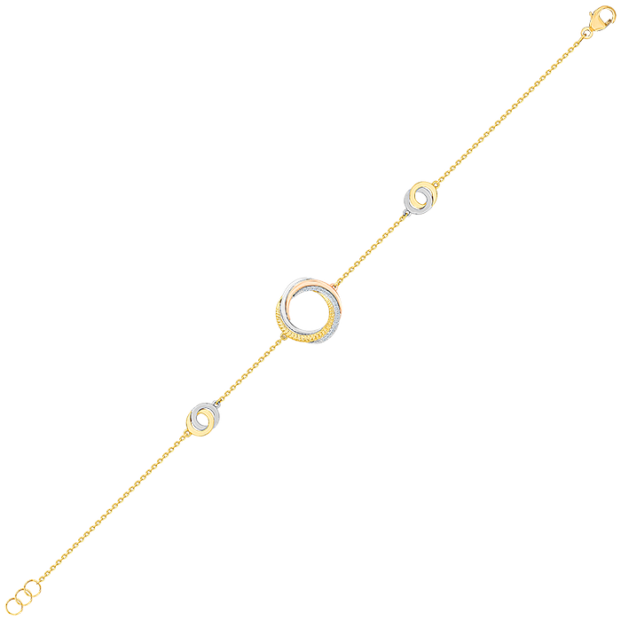 Trio Diamond Bracelet in 18K  Gold