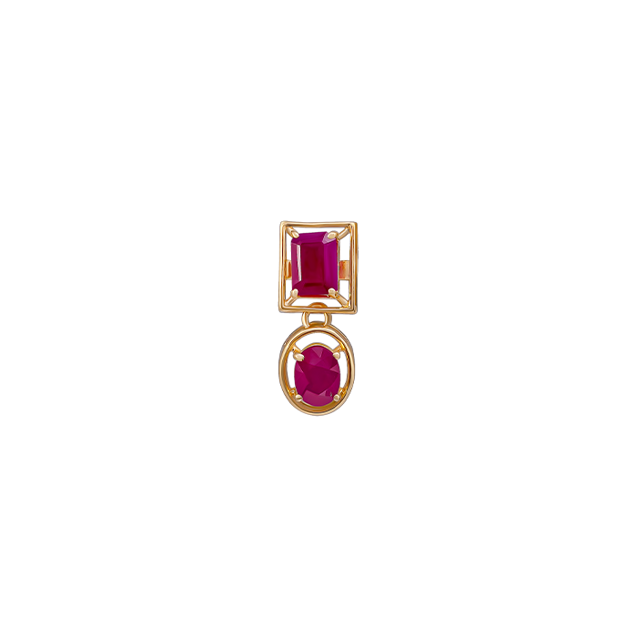 Rangoli Pendant & Earring In 22k Gold