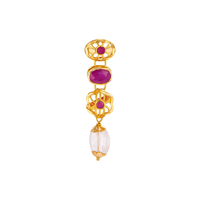 Rangoli Necklace & Earring In 22k Gold