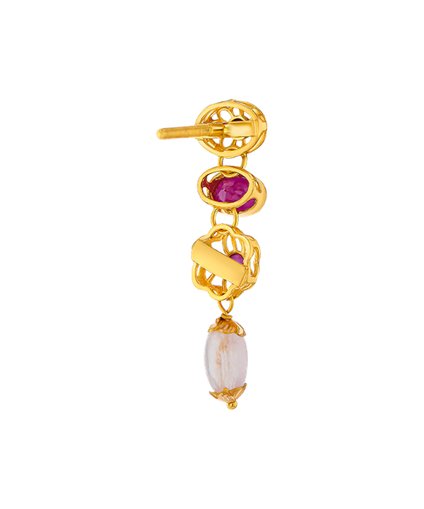 Rangoli Necklace & Earring In 22k Gold