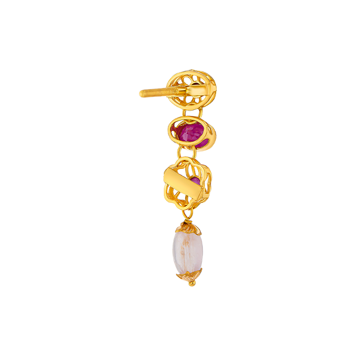 Rangoli Necklace & Earring In 22k Gold