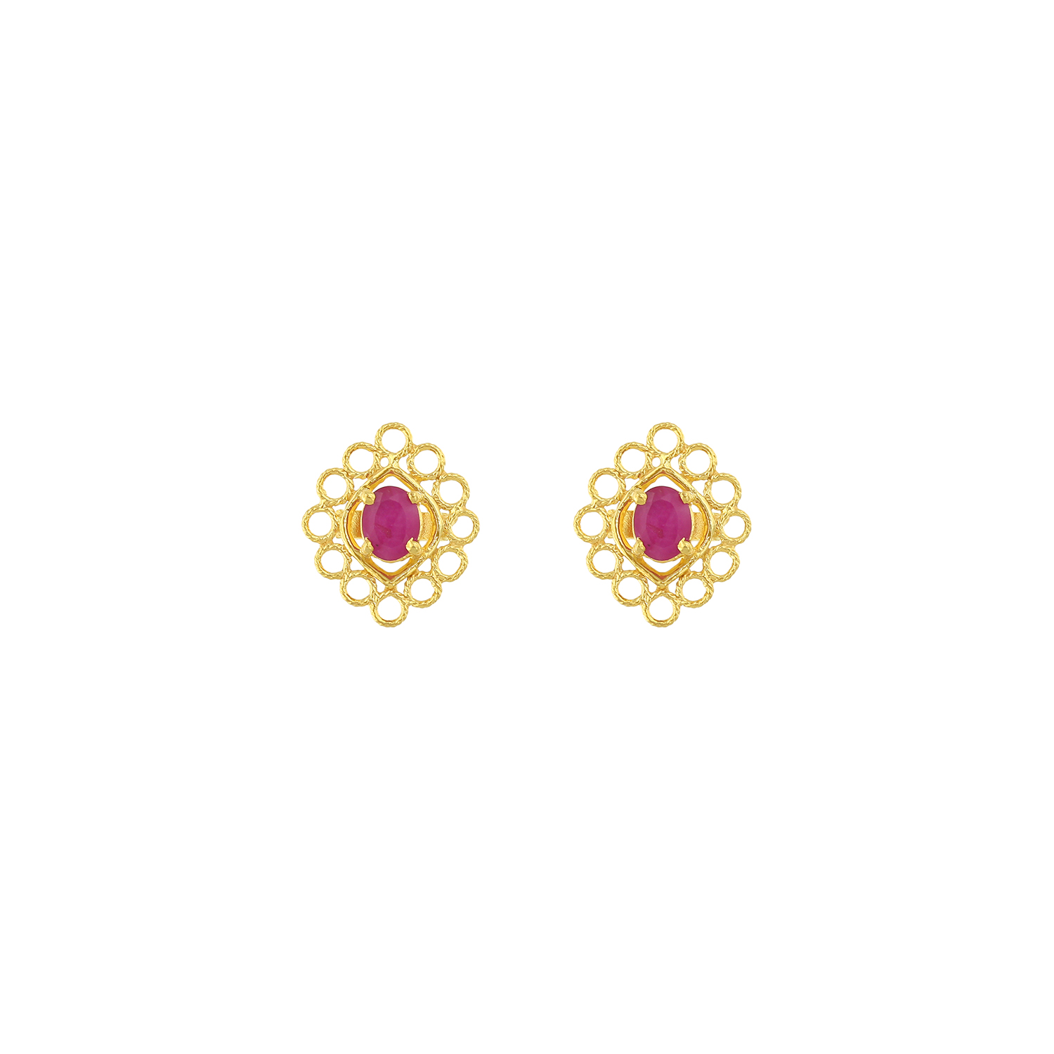 Rangoli 22k Yellow Gold Earrings