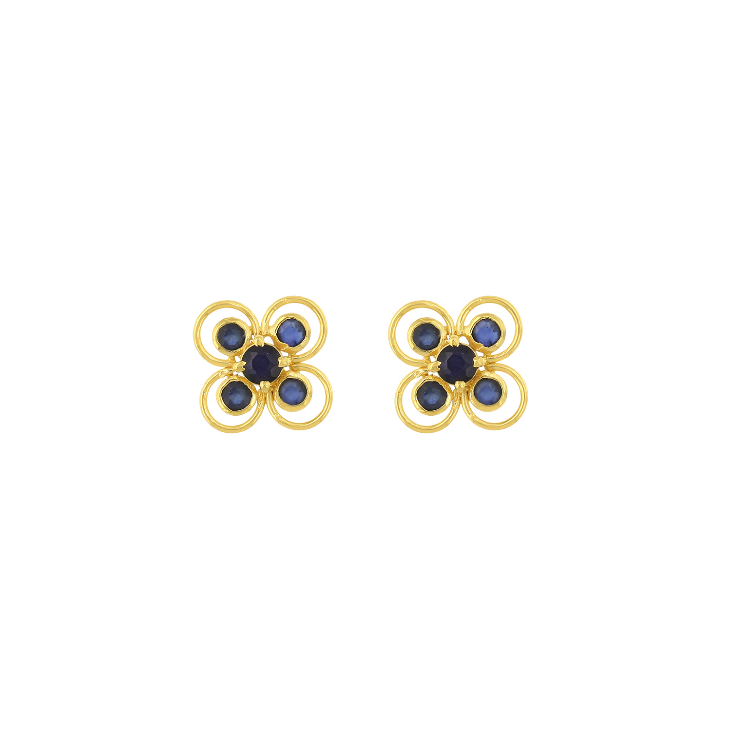 Rangoli 22k Yellow Gold Earrings