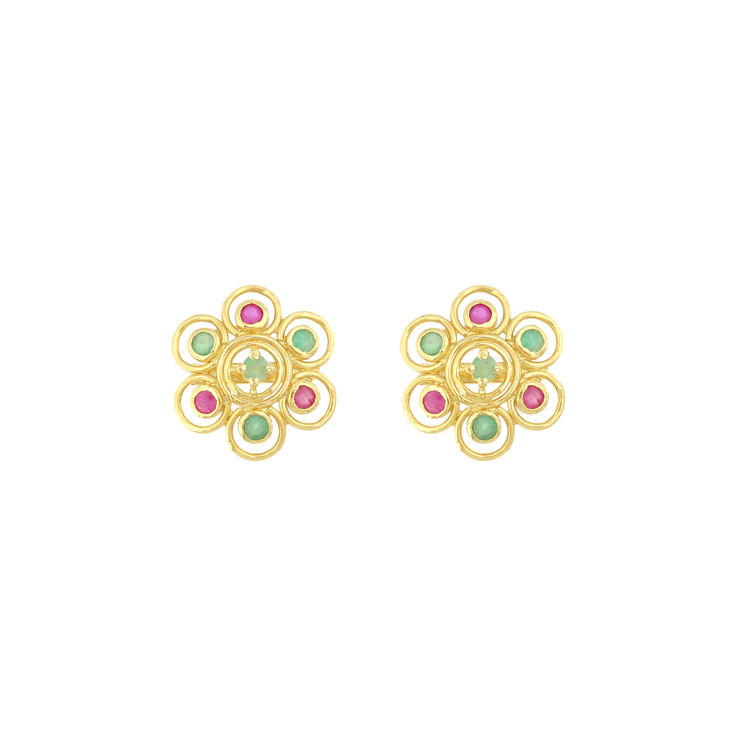 Rangoli 22k Yellow Gold Earrings