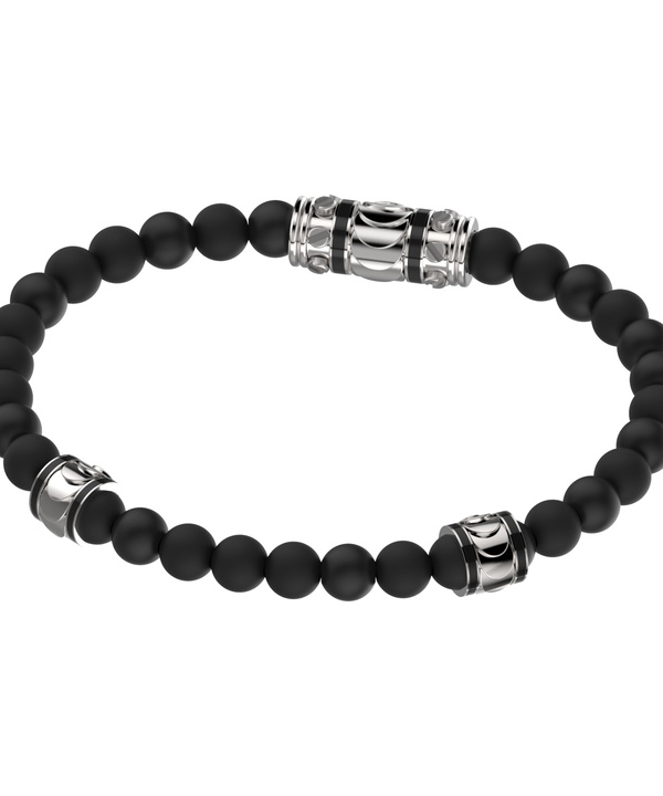 Bracelet In Silver And Black Onyx