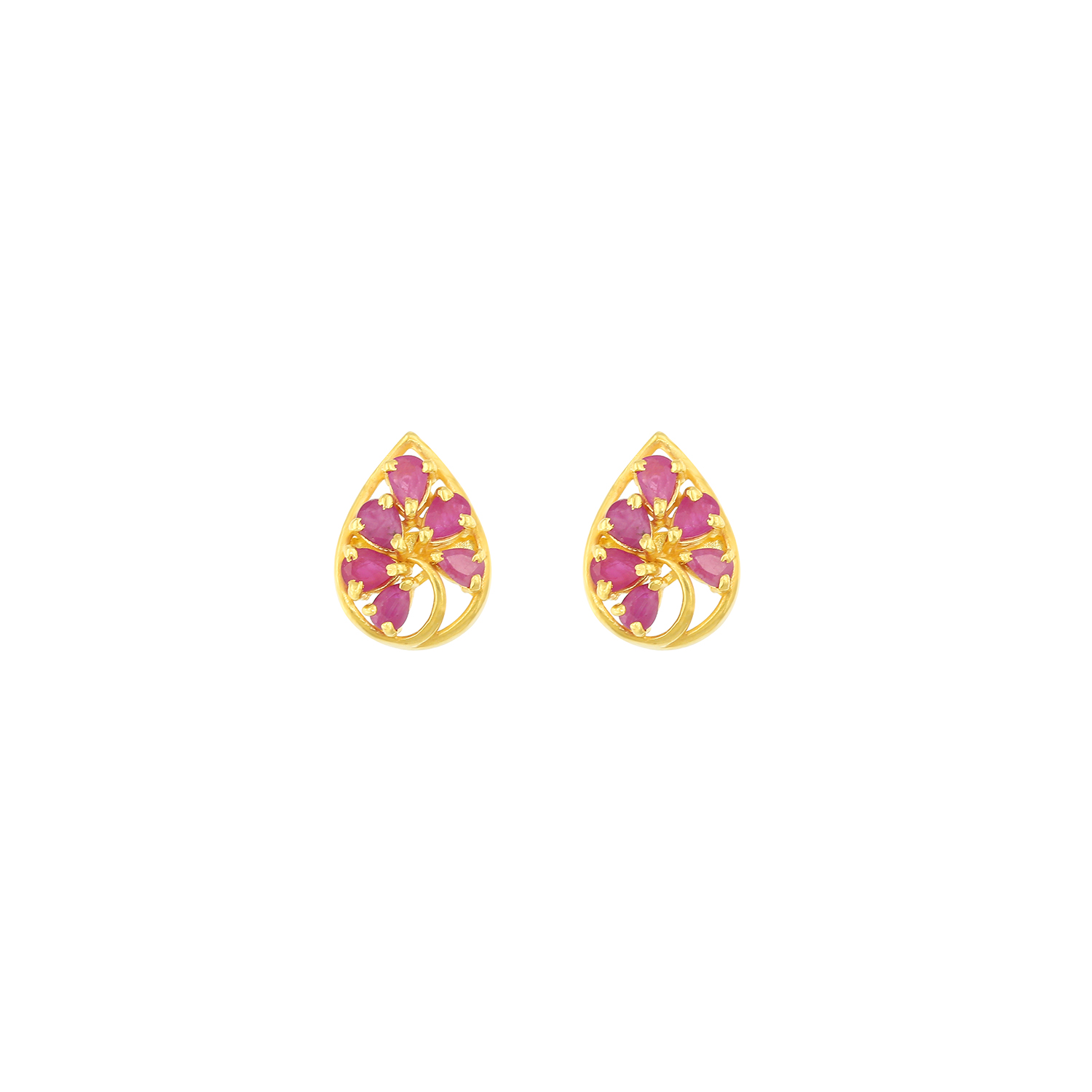 Rangoli 22k Yellow Gold Earrings