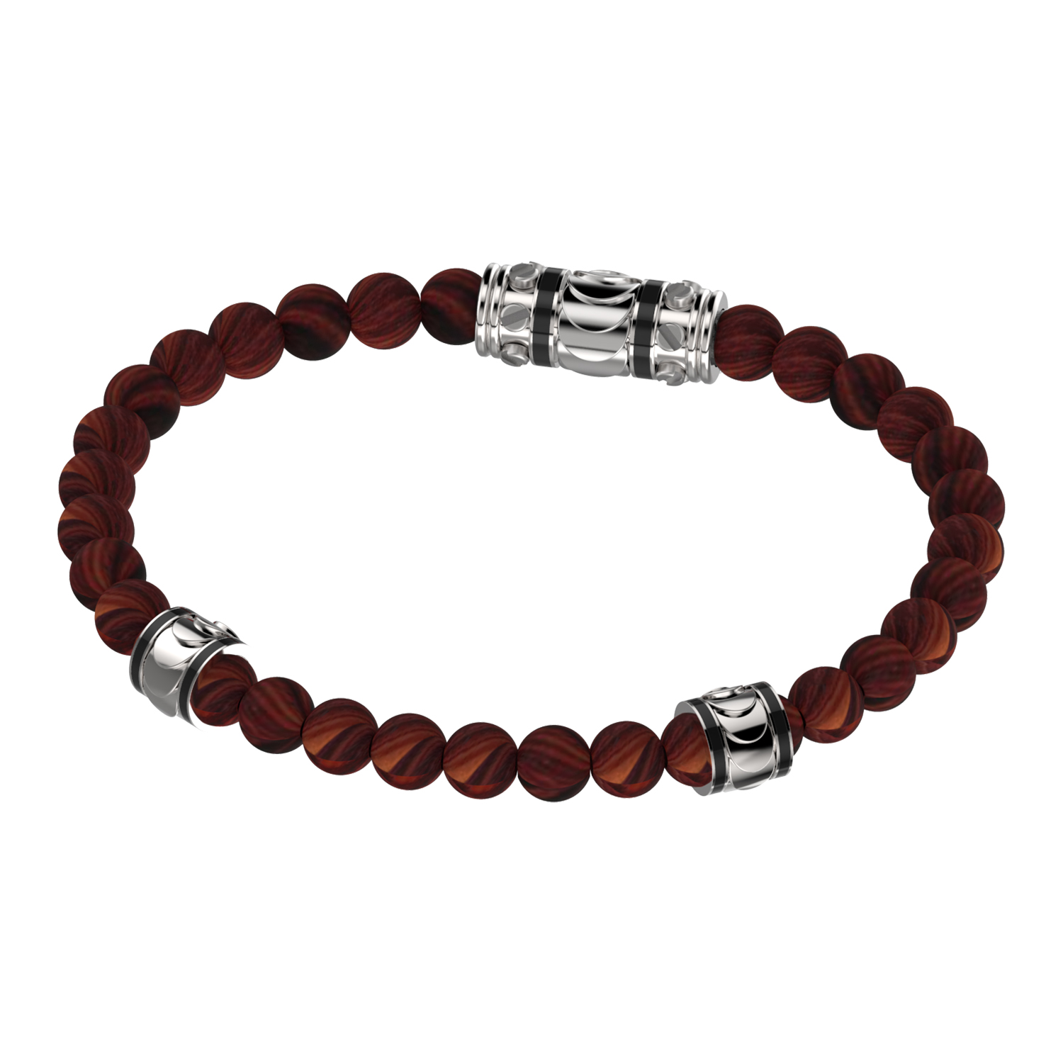 Bracelet In Silver And Tiger Eye