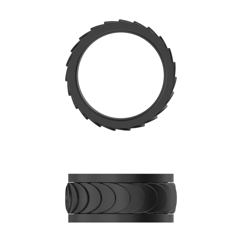 Black Ring In Silver