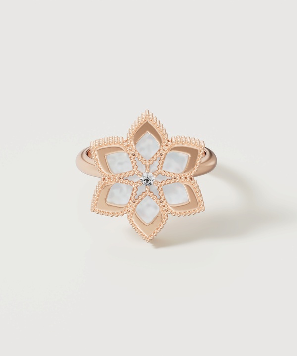Di Mare Diamond Ring in 18K Rose Gold