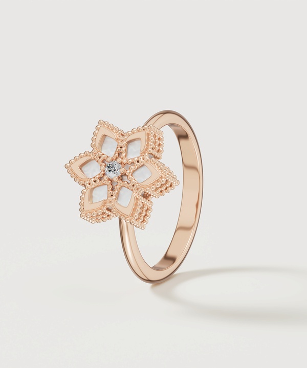 Di Mare Diamond Ring in 18K Rose Gold