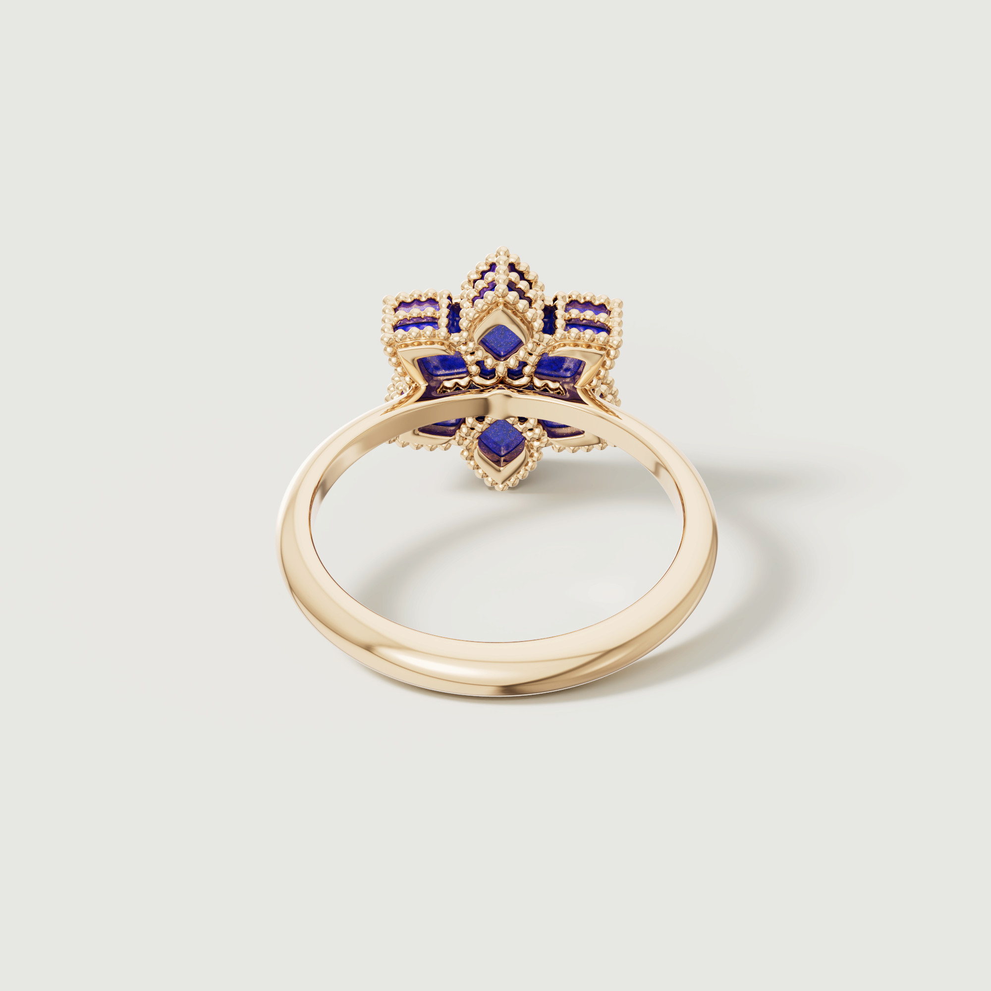 Stella D'oro Eden 18k Yellow Gold Diamond And Lapis Lazuli Ring