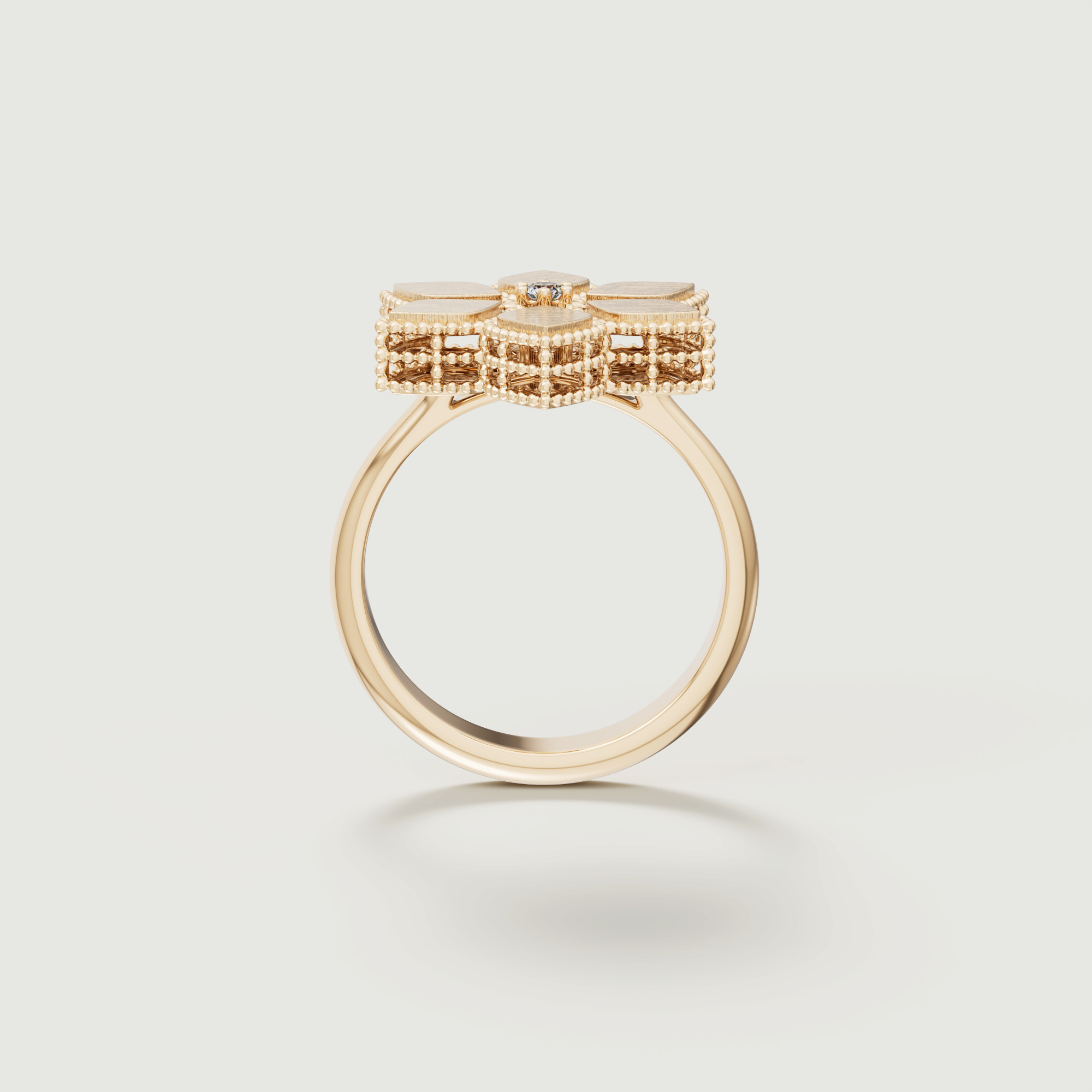 Stella D'Oro 18K Yellow Gold Diamond Ring