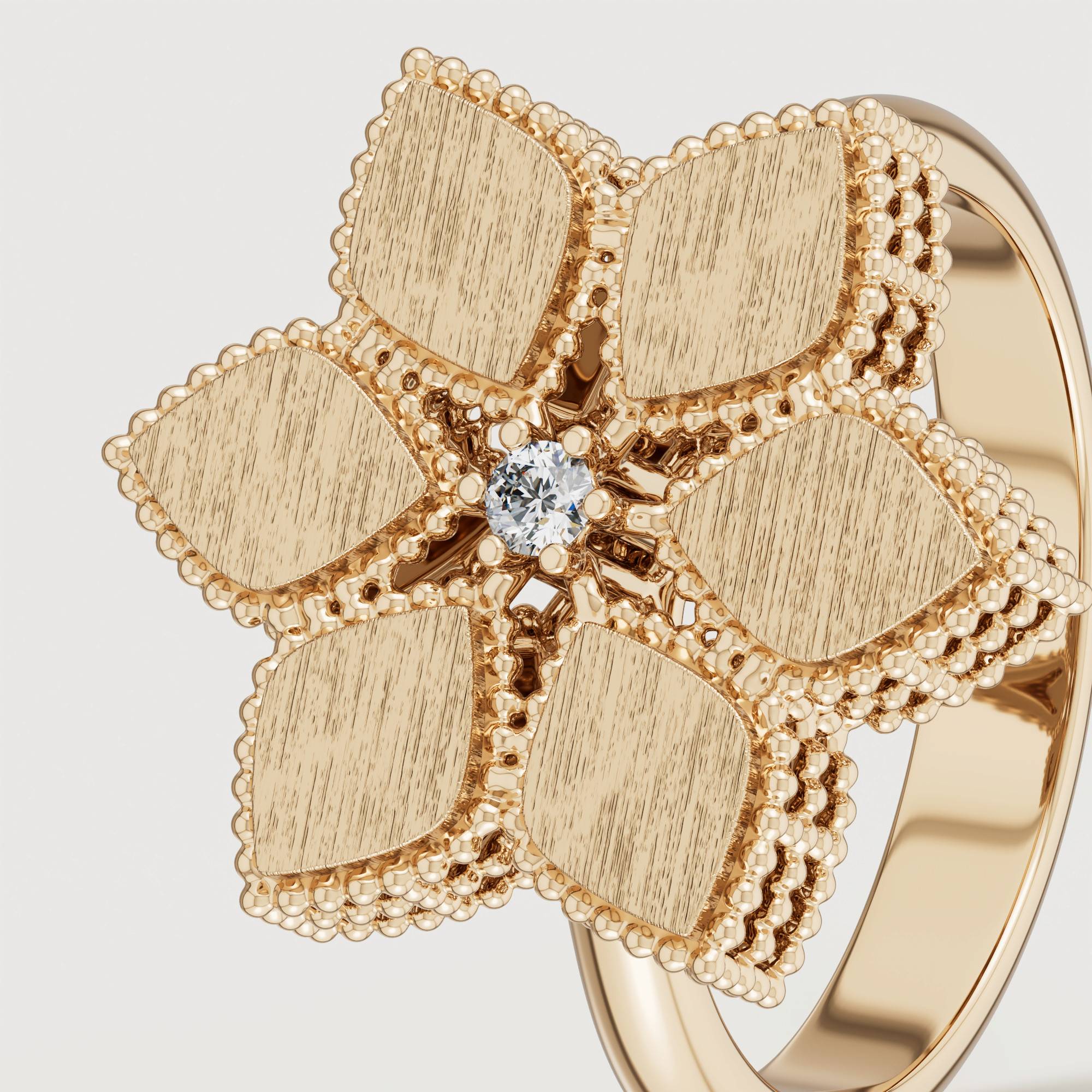 Stella D'Oro 18K Yellow Gold Diamond Ring