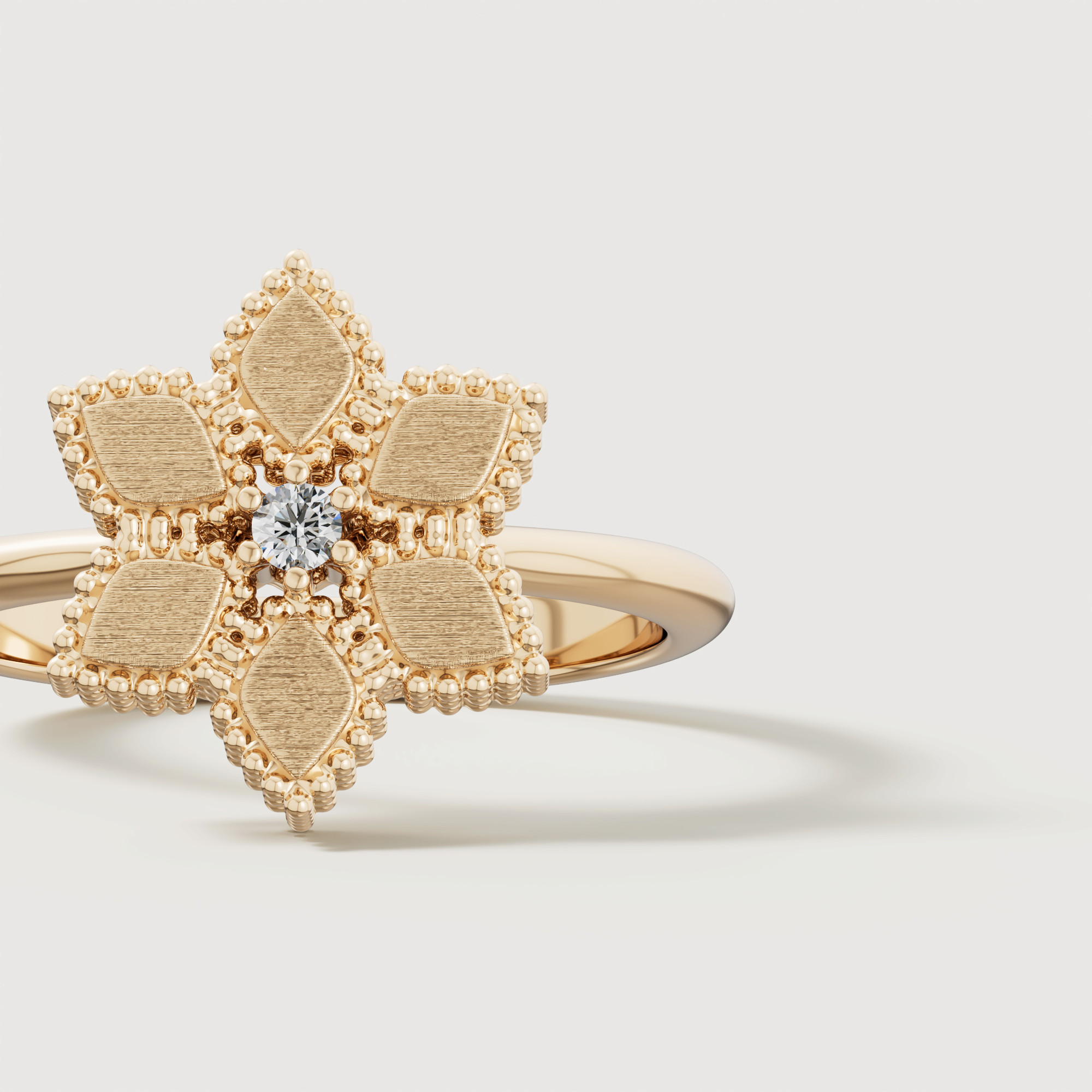 Stella D'oro 18k Yellow Gold Diamond Ring