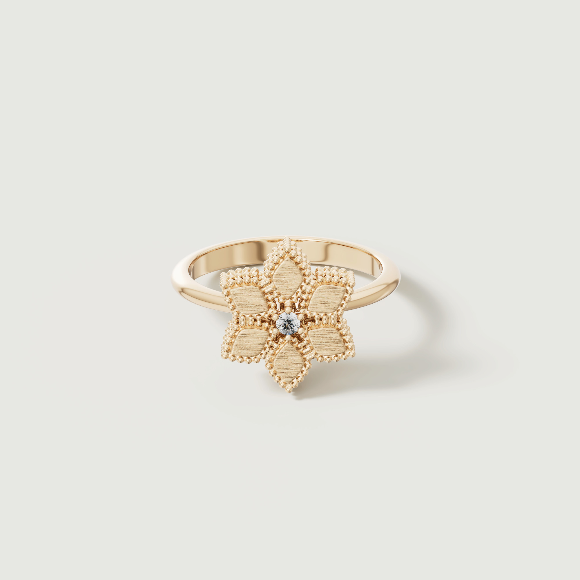 Stella D'oro 18k Yellow Gold Diamond Ring