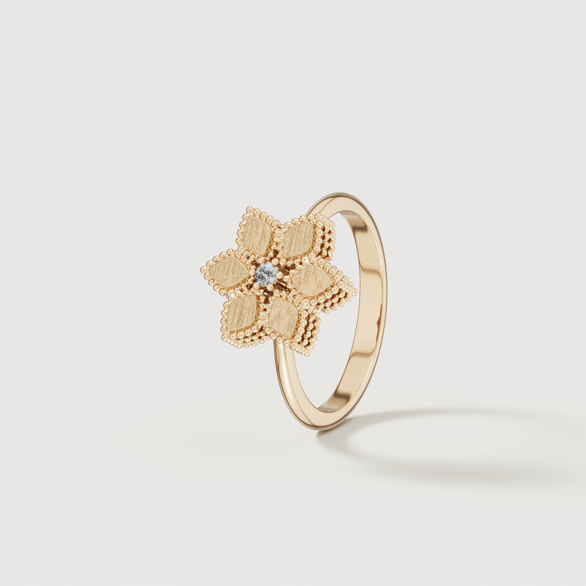 Stella D'oro 18k Yellow Gold Diamond Ring