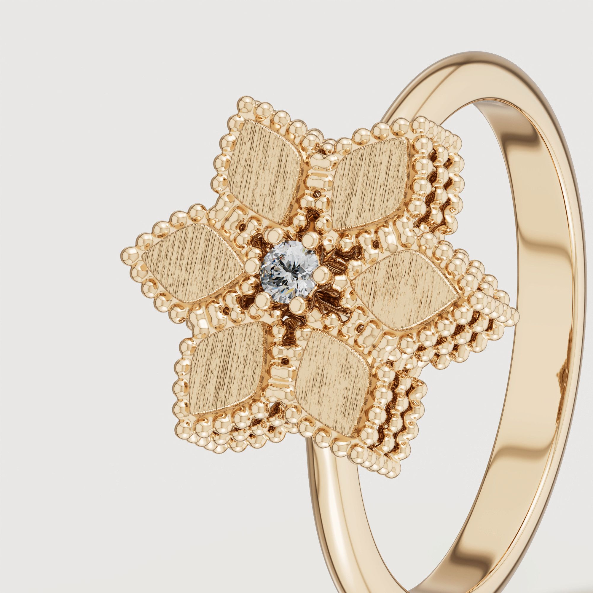 Stella D'oro 18k Yellow Gold Diamond Ring