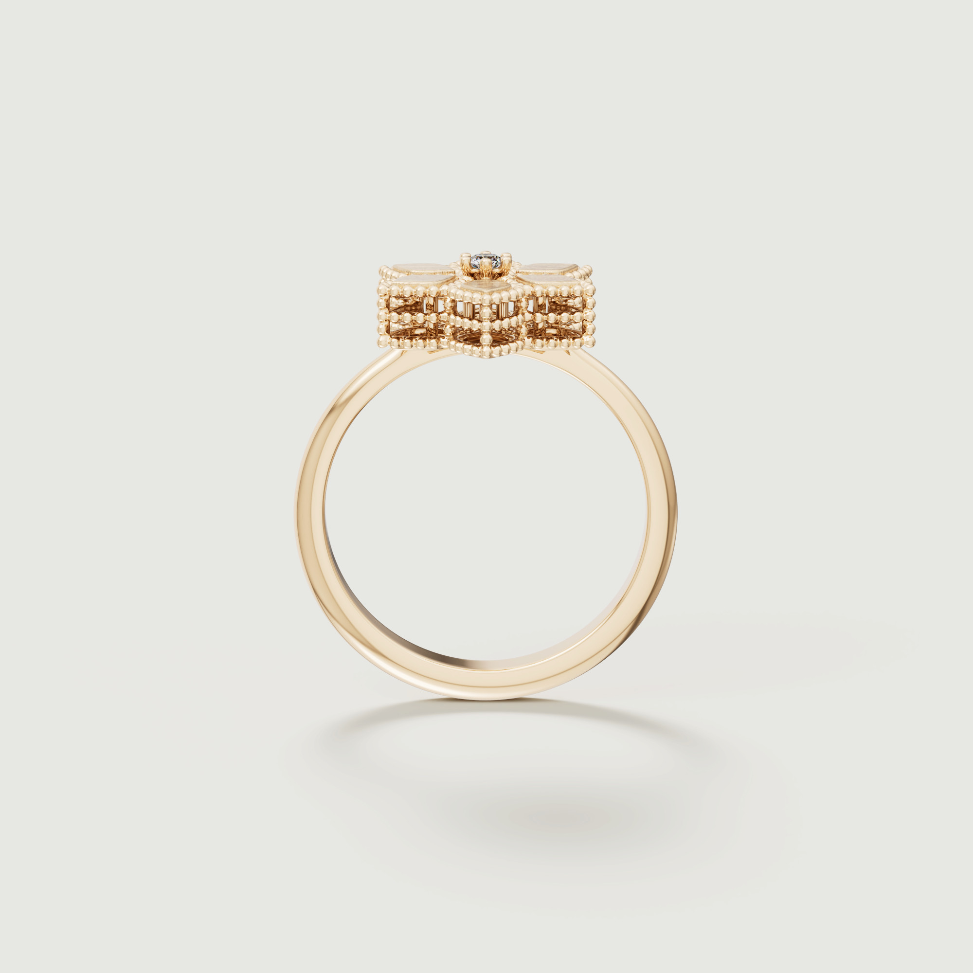 Stella D'oro 18k Yellow Gold Diamond Ring