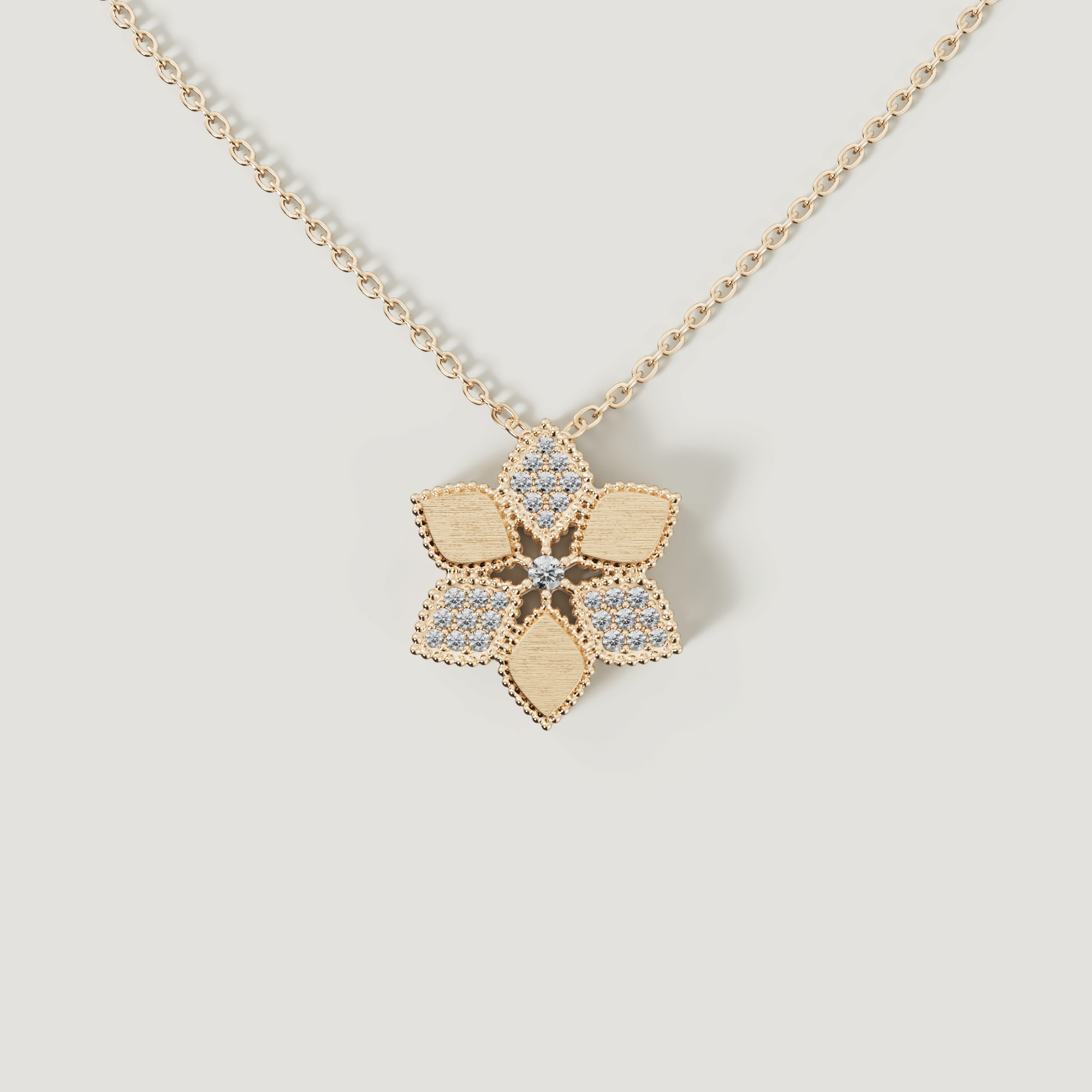 Stella D'oro 18k Yellow Gold Diamond Necklace