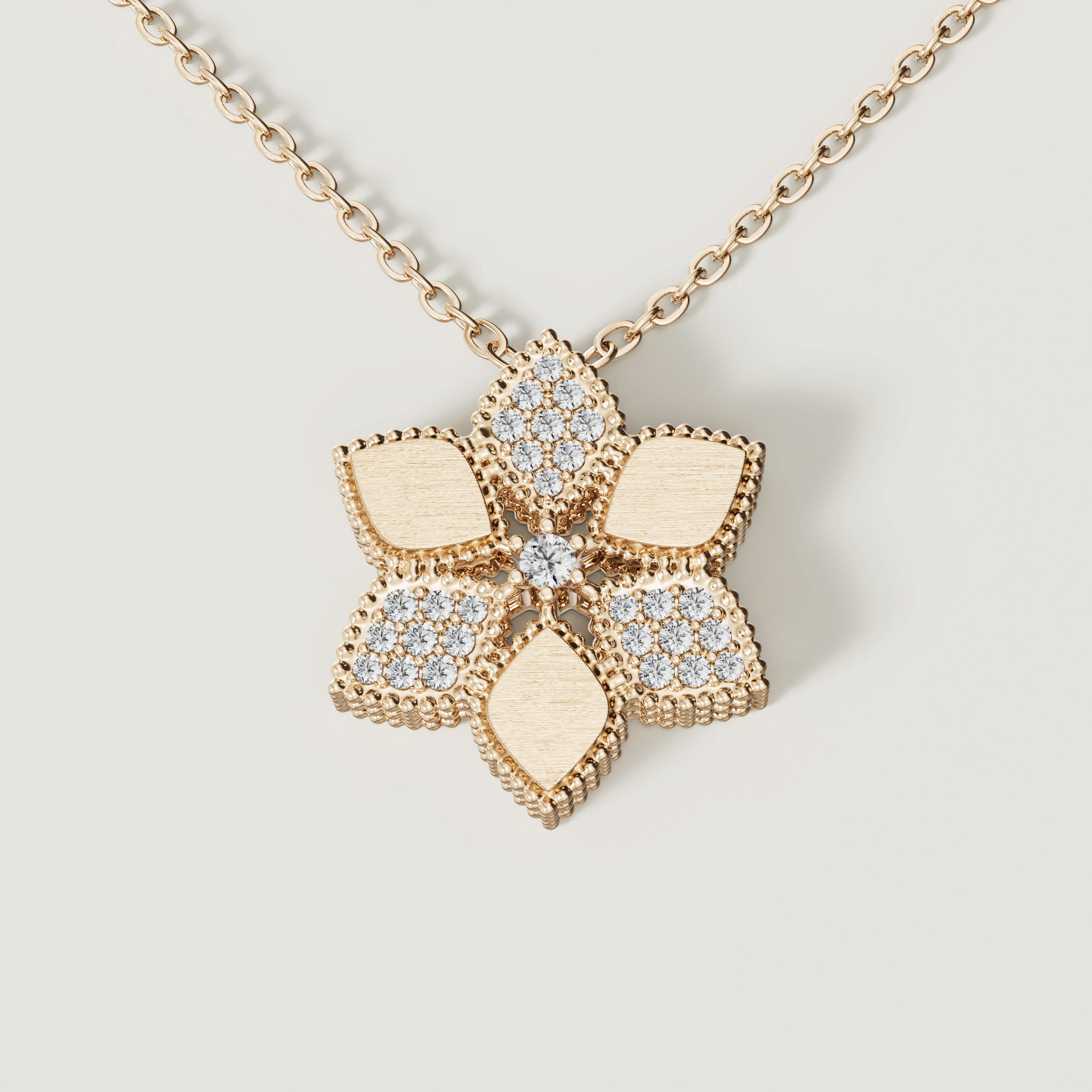 Stella D'oro 18k Yellow Gold Diamond Necklace