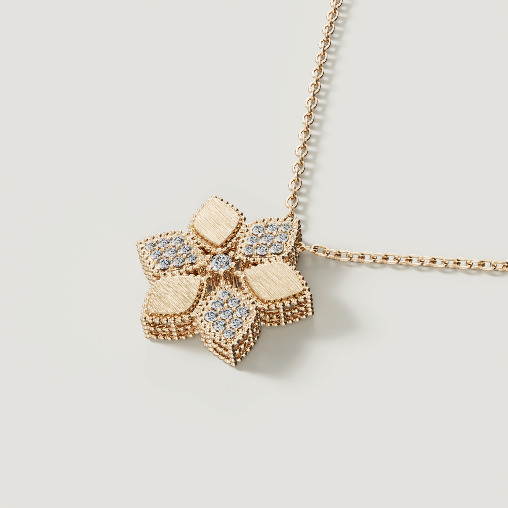 Stella D'oro 18k Yellow Gold Diamond Necklace