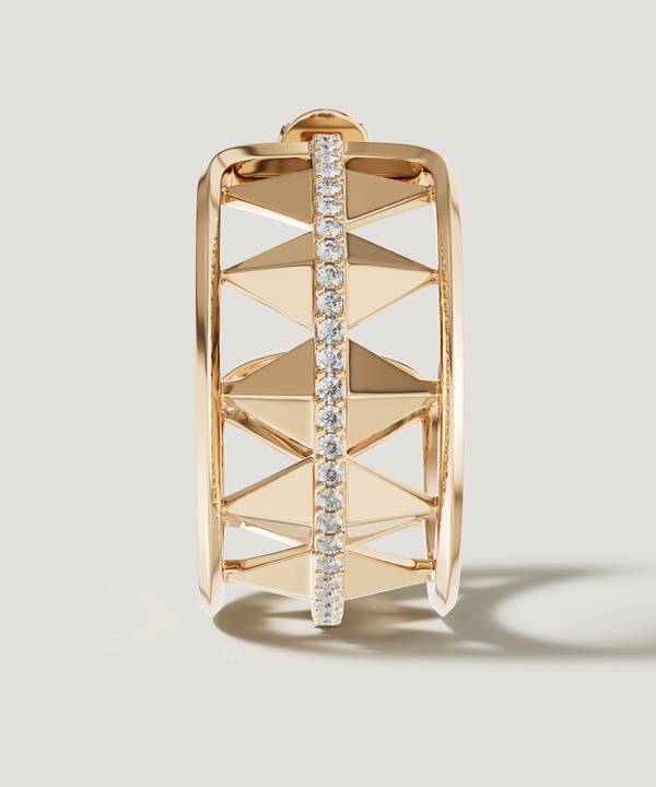 Shams 18k Yellow Gold Diamond Earrings