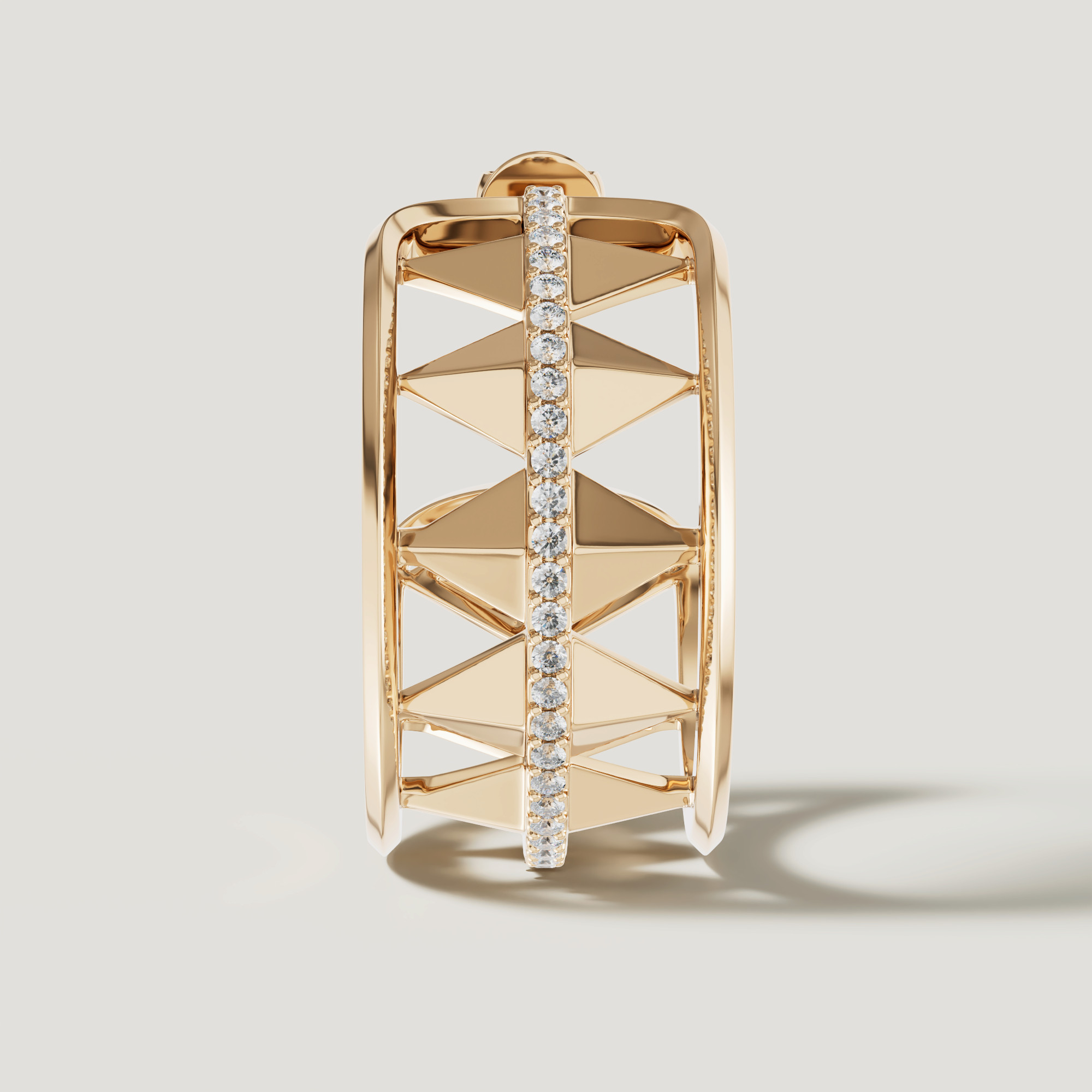 Shams 18k Yellow Gold Diamond Earrings