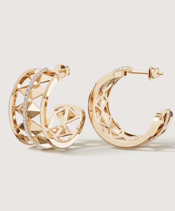 Shams 18k Yellow Gold Diamond Earrings