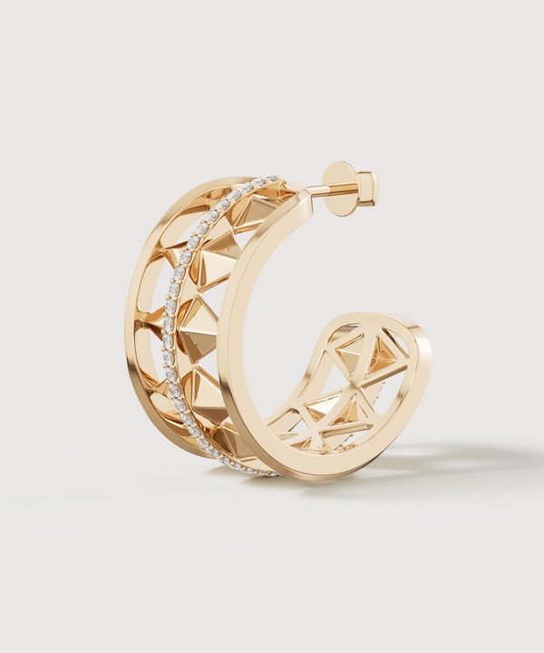 Shams 18k Yellow Gold Diamond Earrings