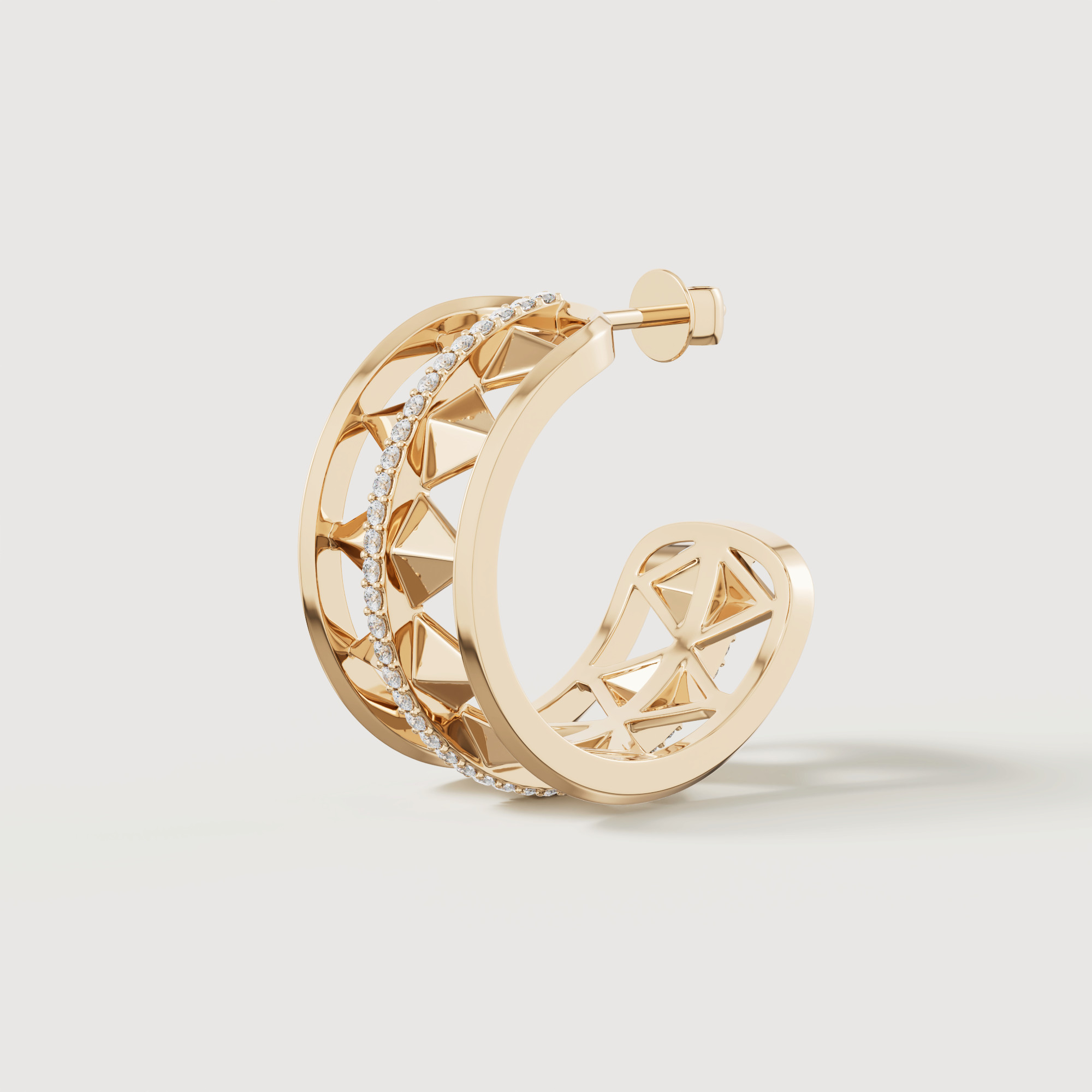 Shams 18k Yellow Gold Diamond Earrings