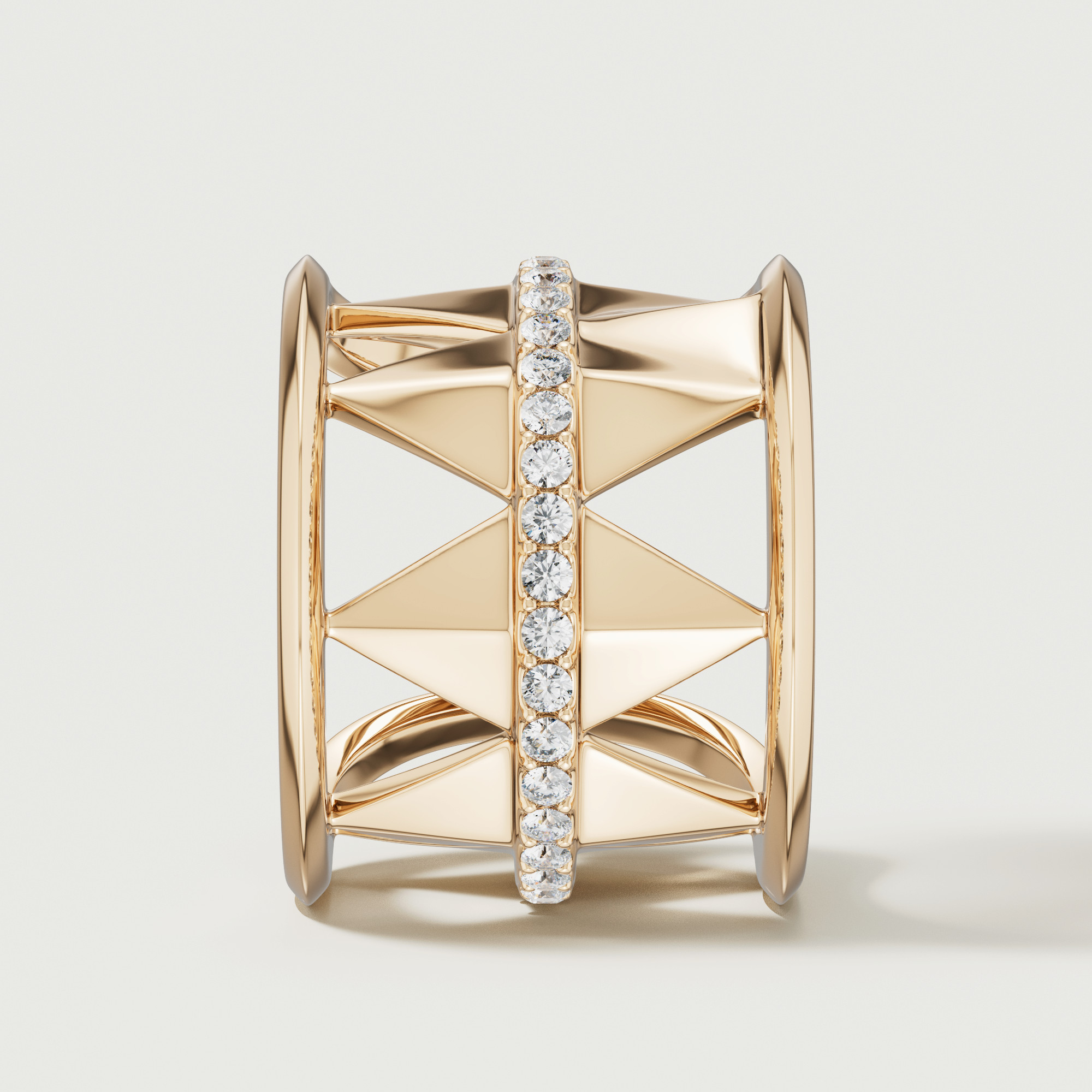 Shams 18k Yellow Gold Diamond Ear Cuff