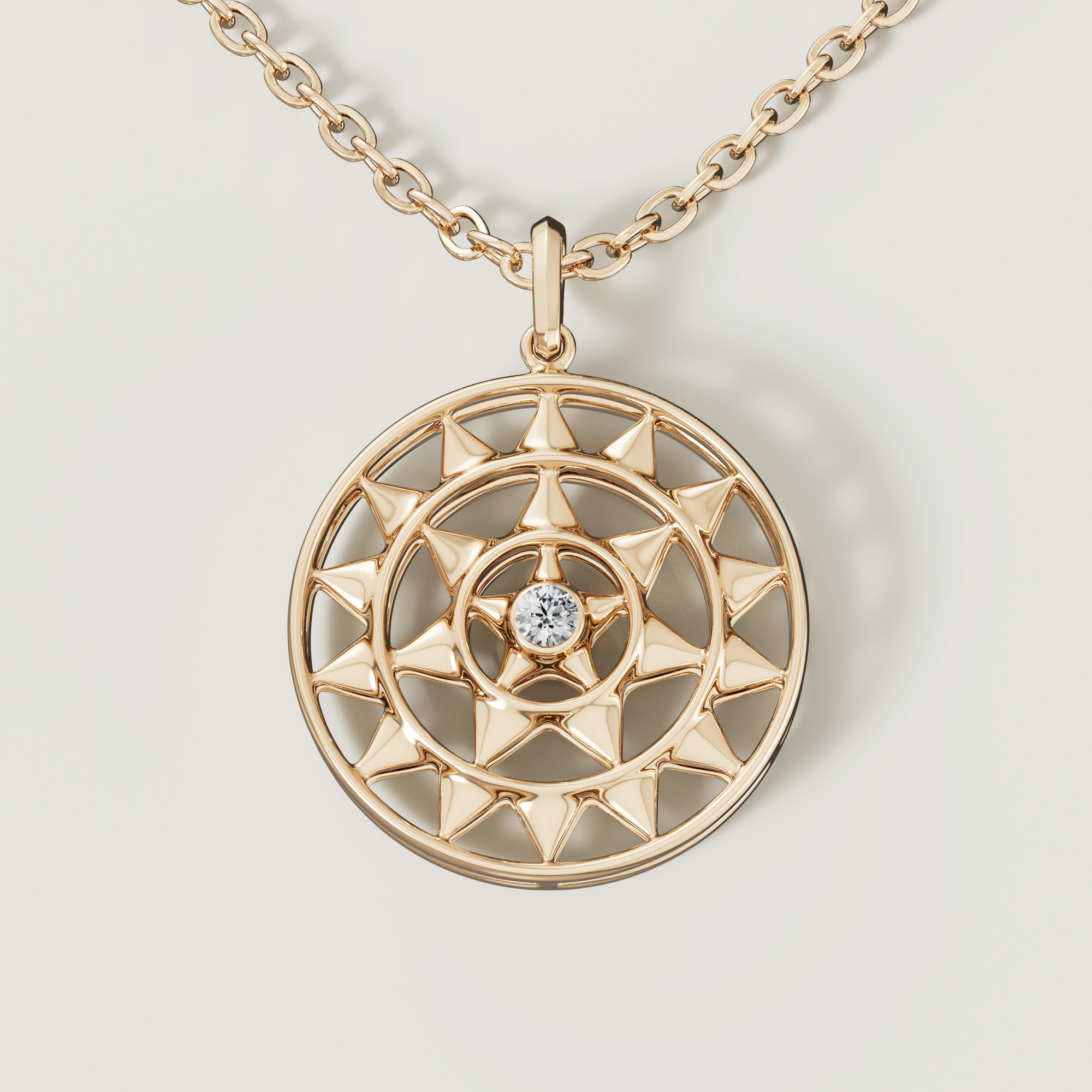 Shams 18k Yellow Gold Diamond Necklace