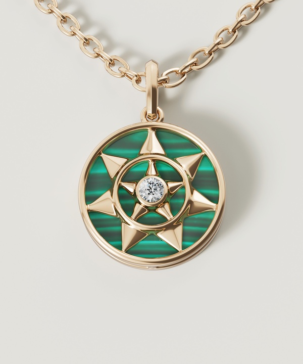 Shams Pendant-Chain in 18K Yellow Gold