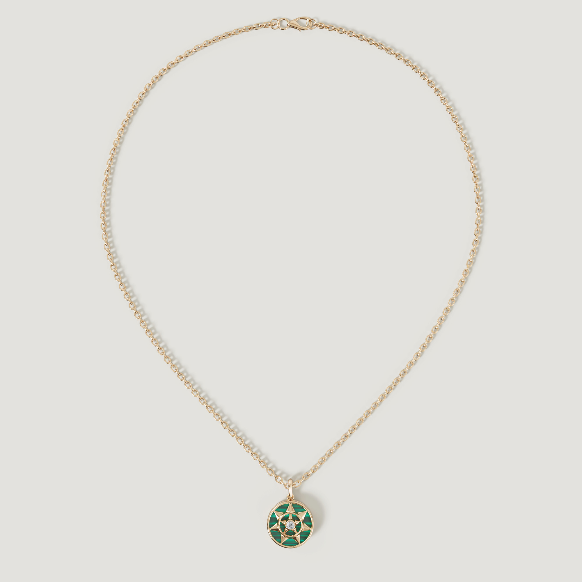 Shams Pendant-Chain in 18K Yellow Gold
