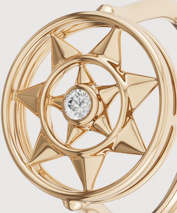 Shams 18k Yellow Gold Diamond Ring