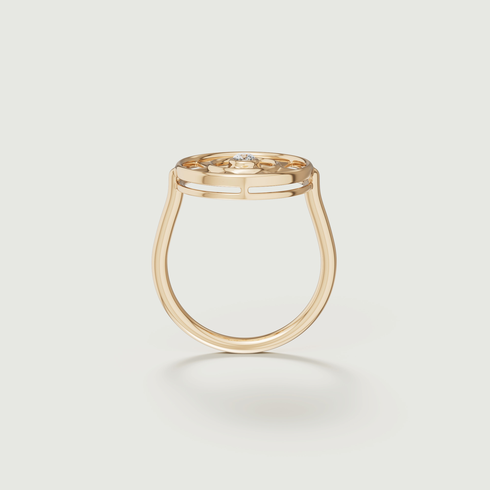 Shams 18k Yellow Gold Diamond Ring