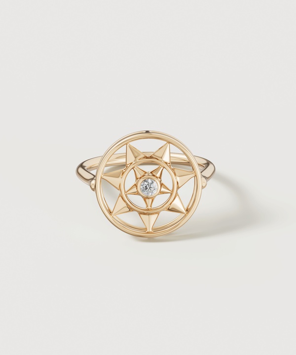 Shams 18k Yellow Gold Diamond Ring