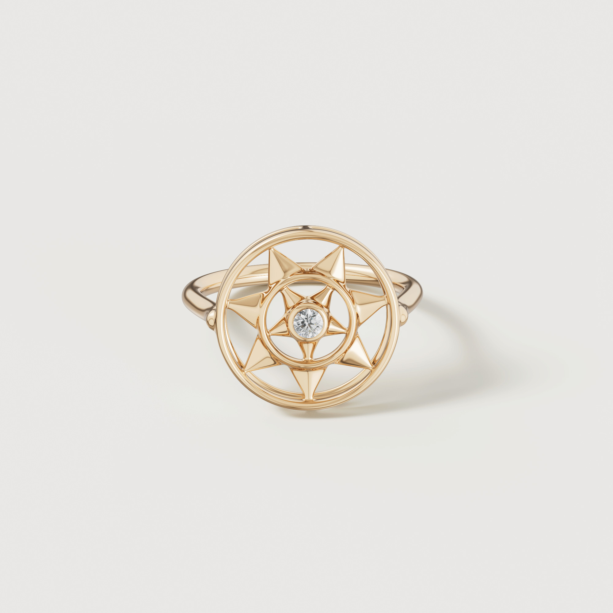 Shams 18k Yellow Gold Diamond Ring