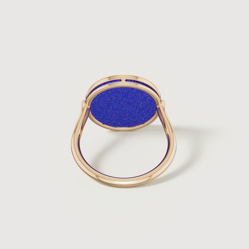 Shams 18K Yellow Gold Lapis Lazuli And Diamond Ring