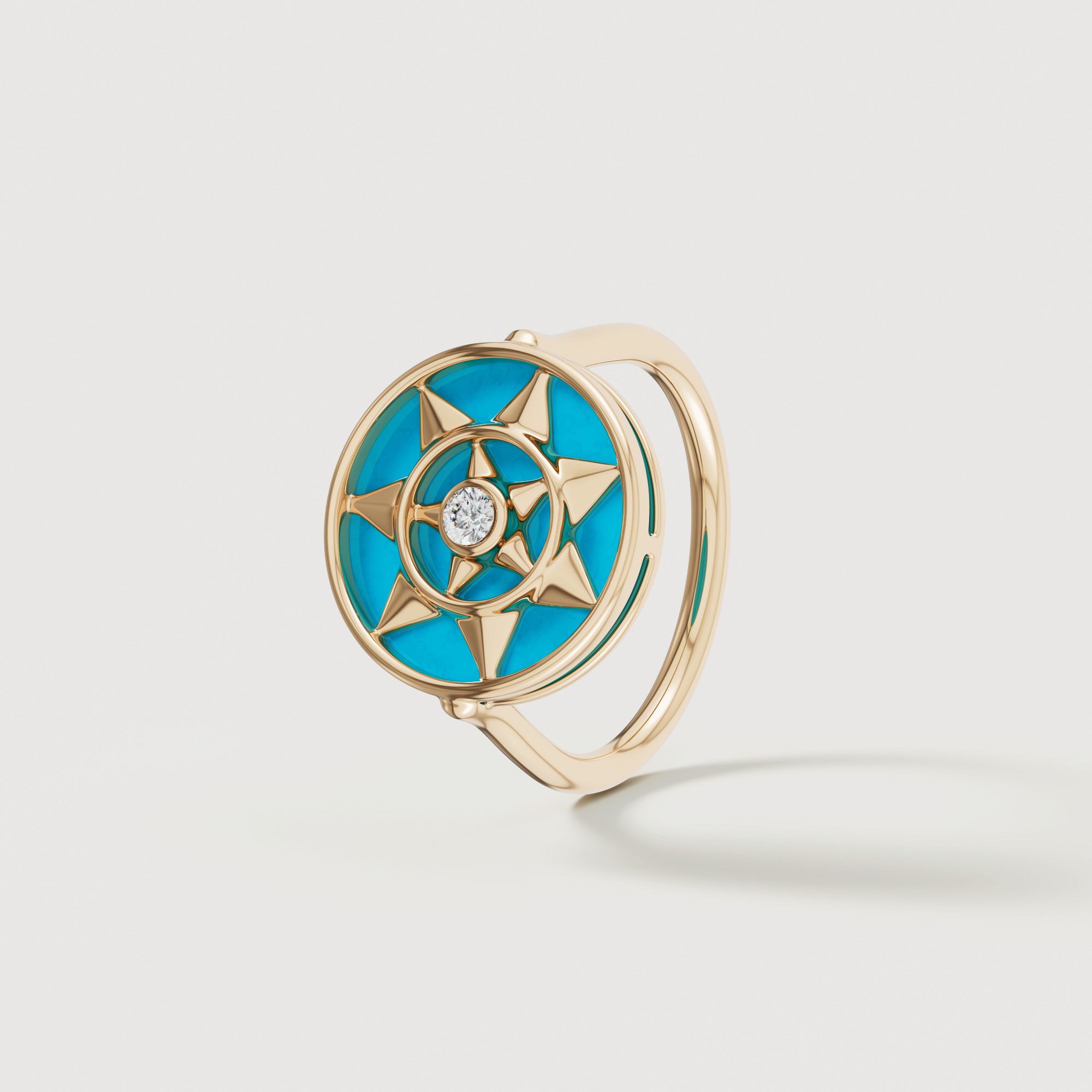 Shams Ring in 18K Yellow Gold
