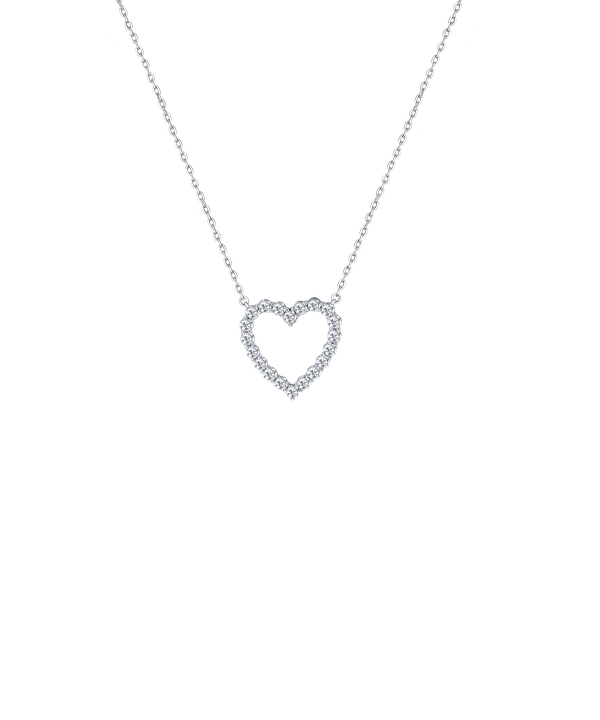 Damas Valentine's Day Collection Necklace In 18k White Gold And Studded With Diamonds