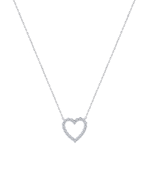Damas Valentine's Day Collection Necklace In 18k White Gold And Studded With Diamonds