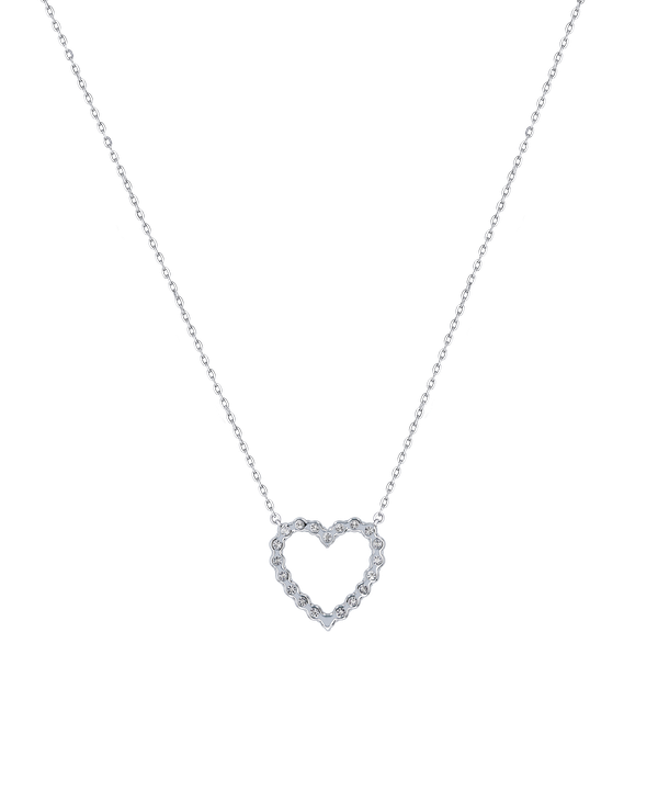 Damas Valentine's Day Collection Necklace In 18k White Gold And Studded With Diamonds