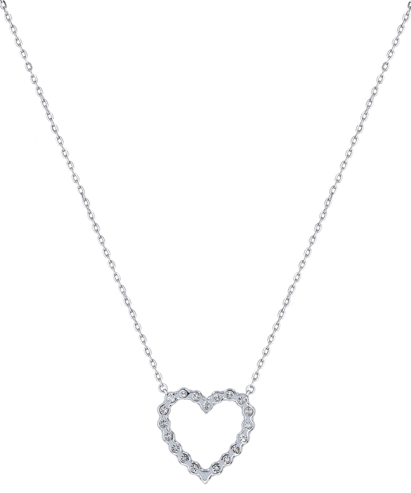 Damas Valentine's Day Collection Necklace In 18k White Gold And Studded With Diamonds