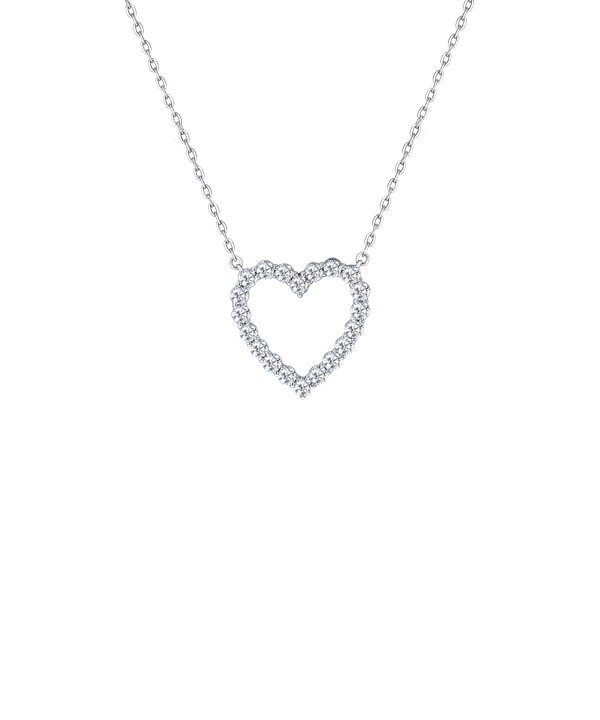 Damas Valentine's Day Collection Necklace In 18k White Gold And Studded With Diamonds