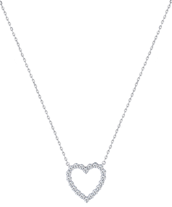 Damas Valentine's Day Collection Necklace In 18k White Gold And Studded With Diamonds