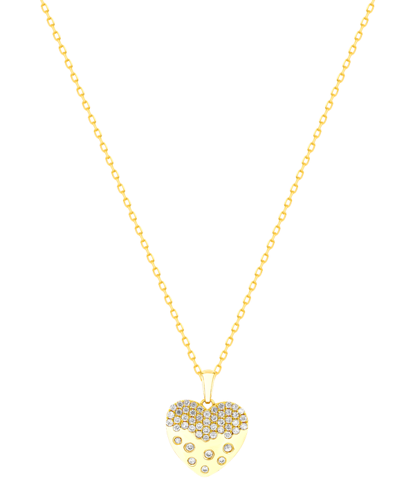 Damas Valentine's Day Collection Pendant And Chain In 18k Yellow Gold And Studded With Diamonds