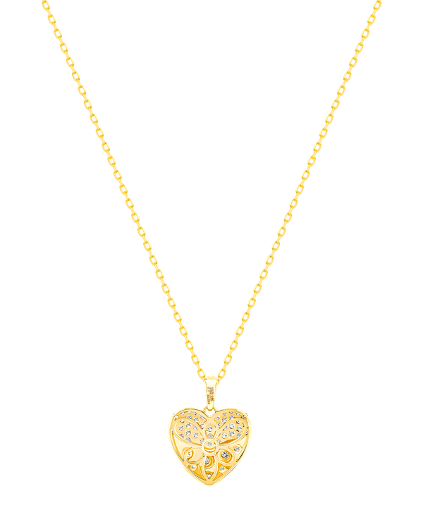 Damas Valentine's Day Collection Pendant And Chain In 18k Yellow Gold And Studded With Diamonds