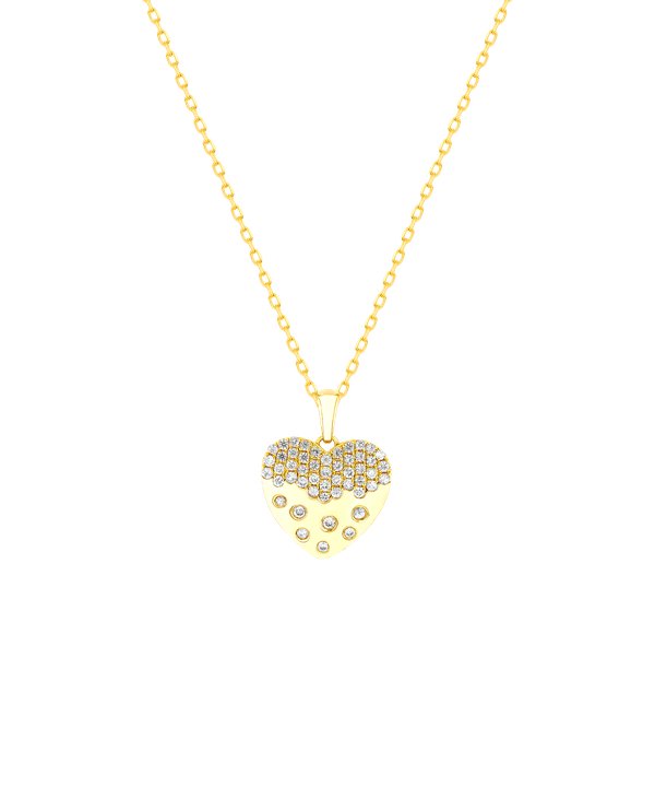 Damas Valentine's Day Collection Pendant And Chain In 18k Yellow Gold And Studded With Diamonds