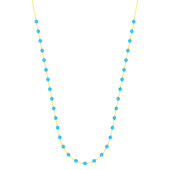 Talisman 18k Yellow Gold Turquoise Necklace
